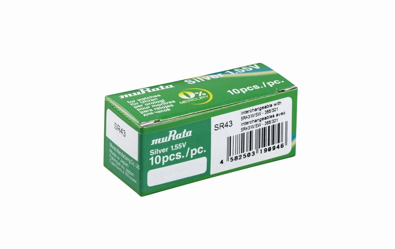 Murata 386 / 301 (SR43W/SW) 1.55V - Boîte de 10