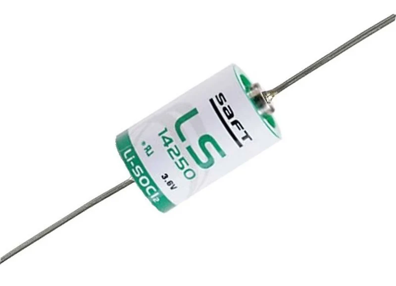 SAFT LS14250AX 1/2AA 3.6 Volt with Axial Leads Lithium Battery - Per Unit